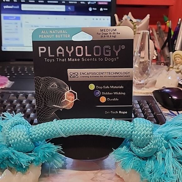 PLAYOLOGY Toys That Makes Scents To Dogs 1 MEDIUM KNOTTED ROPE Chew N… - Picture 2 of 6